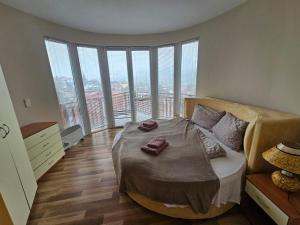 Posezení v ubytování Rooftop apartment with stunning view