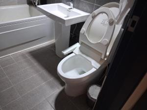 Koupelna v ubytování 호텔프라하