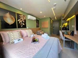 Χώρος καθιστικού στο Setai Aquamaris Premium 3pessoas Vista Mar Lateral +42 φωτογραφίες