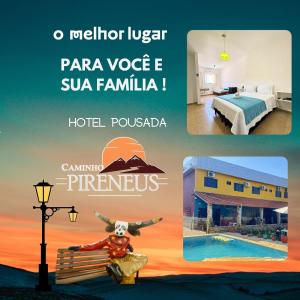 Hotel Pousada Caminho Pireneus في بيرينوبوليس: ملصق ثلاث صور لفندق