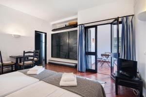 Μια τηλεόραση ή/και κέντρο ψυχαγωγίας στο Cozy Studio Pedras Del Rei