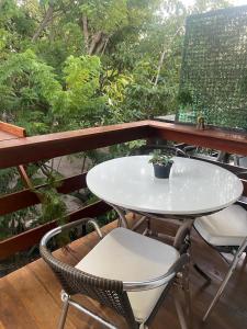 Ban công/sân hiên tại Apartamento Praia do Forte