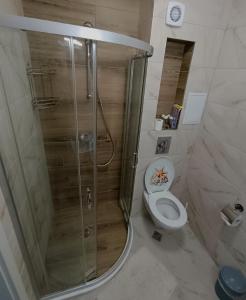 Phòng tắm tại Апартамент 11 улица Македония 33 Поморие