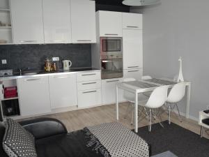 Kuchyňa alebo kuchynka v ubytovaní Apartamenty Szczęśliwe Sny