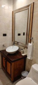 Koupelna v ubytování Cabañas Buraleo