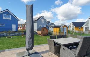 Bygningen som feriehuset ligger i