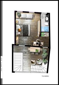 Αρχοντικό Παπαγιάννη في إيديسا: مخطط ارضي لشقة صغيرة بها