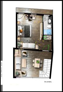 Αρχοντικό Παπαγιάννη في إيديسا: مخطط ارضي لشقه صغيره