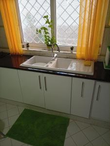 a kitchen with a sink and a window at Villa Chic Garden & Parking -10 mn Airport in Ariana +53 photos