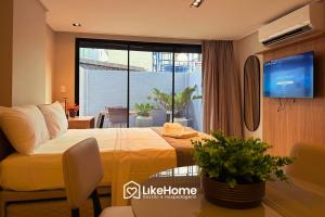 TV a/nebo společenská místnost v ubytování Hit Cabo Branco - LikeHome Hospedagens