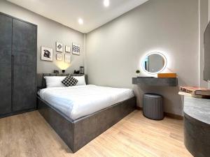 Postel nebo postele na pokoji v ubytování The Indochina Homestay and Travel by Nguyen