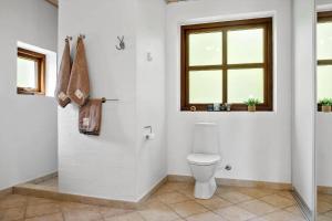 a bathroom with a toilet and a window at 490-Snedsted-Niels-Juels-Vej-39 in Snedsted +20 photos