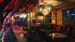 Posezení v ubytování Bryggen Guldsmeden