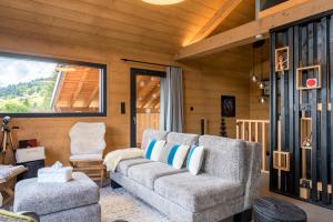 Posezení v ubytování Le chalet Amélie