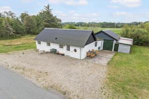 an aerial view of a white house with a yard at 459-Snedsted-Istrupvej-48 in Snedsted +13 photos