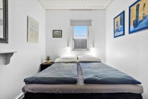 a large bed in a room with a window at 254-Vestervig-Havnevej-1-lejl-4 in Vestervig +32 photos