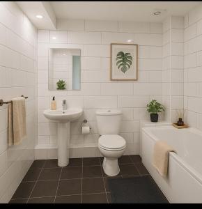 Phòng tắm tại Group & Family Stay central MK