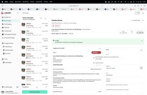 een schermafbeelding van een computerscherm waarop een catalogus wordt weergegeven bij Eden Escapes in Niederdorla