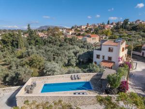 an aerial view of a villa with a swimming pool at Vamos villa in Vamos