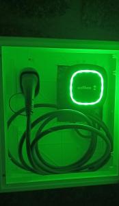 a green box with a green box with a cable at Quinta do Limite - Agroturismo in Covilhã