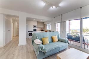 Η κουζίνα ή μικρή κουζίνα στο Encalma Vacacional siente disfruta vive la playa