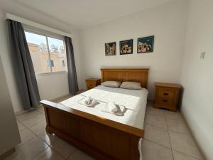 Una cama o camas en una habitación de Central 2 Bedroom Apartment Pafia 2