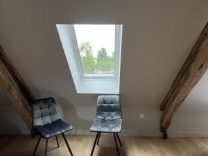 Posezení v ubytování Appartements Domaine Gueguen Chablis