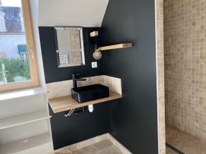 Koupelna v ubytování Appartements Domaine Gueguen Chablis + 27 fotografií