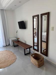 Μια τηλεόραση ή/και κέντρο ψυχαγωγίας στο Almas gêmeas suíte 6