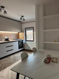 Kuchyň nebo kuchyňský kout v ubytování 1 Mai Apartament