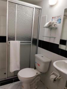 Koupelna v ubytování Hotel Bariloche Premium