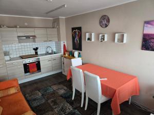 Kuchyň nebo kuchyňský kout v ubytování Ferienwohnung Nähe Flughafen