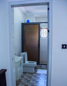 Et badeværelse på Rych Lodge