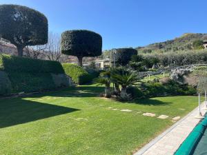een tuin met groen gras en bomen en struiken bij Il Giardino Sul Mare in Martinsicuro