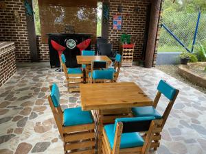 Χώρος καθιστικού στο Finca Agua Luna