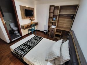 TV a/nebo společenská místnost v ubytování Hotel Casa Santiago