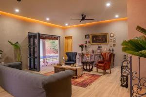 Posezení v ubytování Cabaña Rincón de Piedra