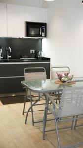 Kuchyň nebo kuchyňský kout v ubytování Freya apartments