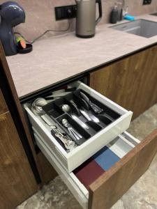 Η κουζίνα ή μικρή κουζίνα στο Superior Apartment in City Centre