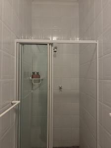 a shower with a glass door in a bathroom at Sea and Vlei on Disa in Bettyʼs Bay +25 photos