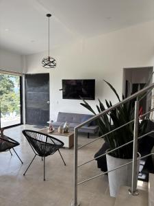 TV/trung tâm giải trí tại Casa Campestre con Piscina