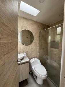 Phòng tắm tại Casa Campestre con Piscina