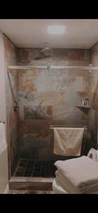 Secluded retreat in Draper UT في درابير: حمام مع دش مع مرحاض ومناشف