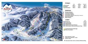 a map of a ski resort in the snow at Ferienhaus Albmatte-Sauna im Haus-gemütliche Apartments in St. Blasien