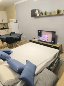 Et tv og/eller underholdning på Luxurious New Apartment