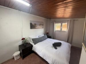 Ένα ή περισσότερα κρεβάτια σε δωμάτιο στο Rooftop flat in Jerusalem
