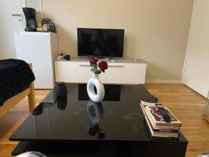 Μια τηλεόραση ή/και κέντρο ψυχαγωγίας στο Cozy Private Room in Uppsala