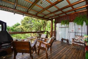 Balkón nebo terasa v ubytování Hostel do Morro