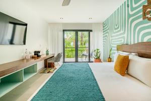 TV/trung tâm giải trí tại Mayan Monkey Isla Mujeres - Social Hotel