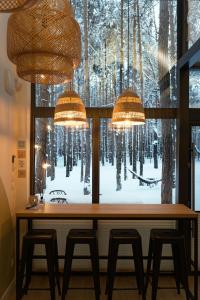 Wyjątkowy domek w kompleksie Patyki Las Możliwości om vinteren